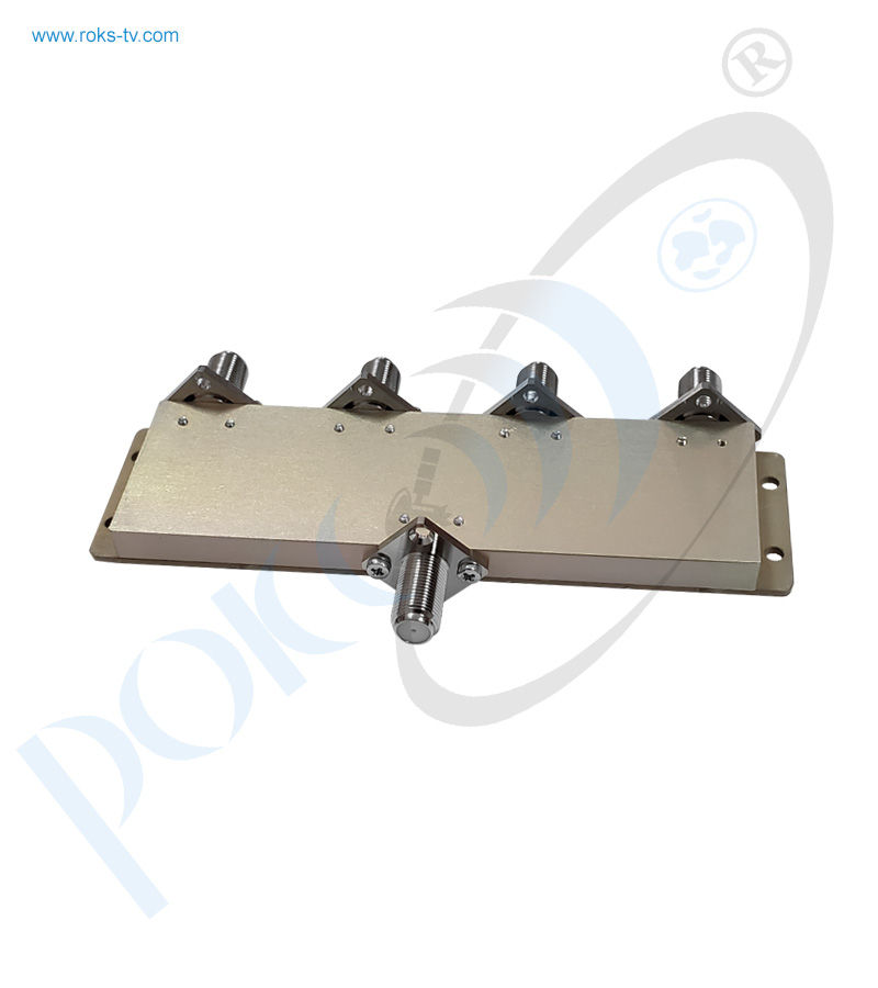 4 way passive rf divider f type roks